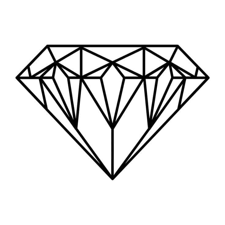 Målarbild Diamant gratis utskrivbar