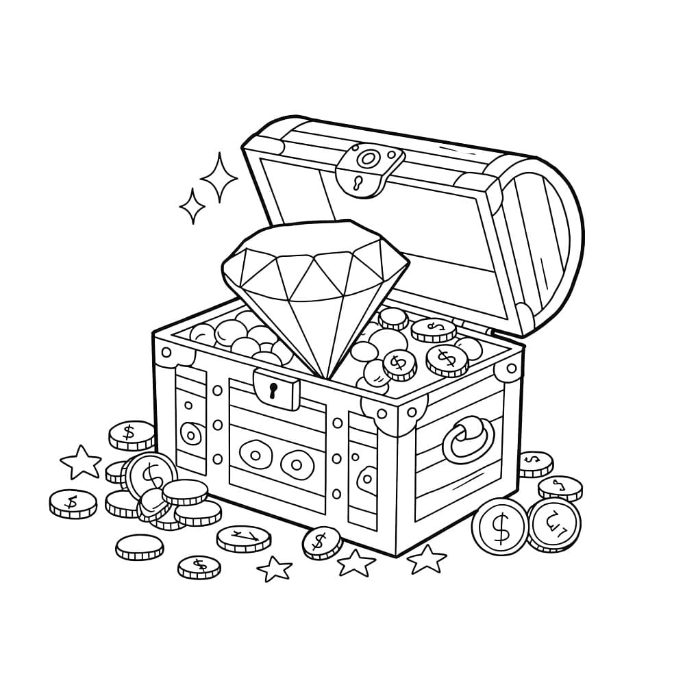 Målarbild Diamant och Skatt