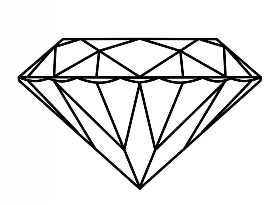 Målarbild Diamant utskrivbar för barn