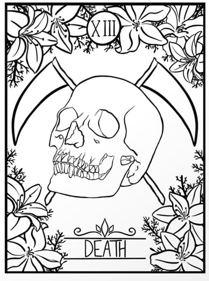 Målarbild Döden Tarotkort