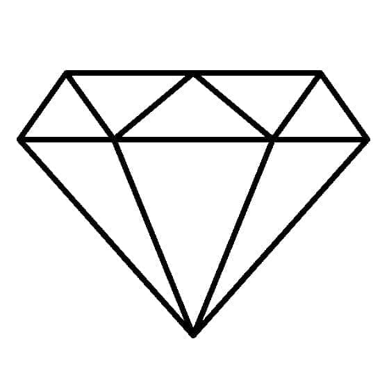 Målarbild En enkel diamant