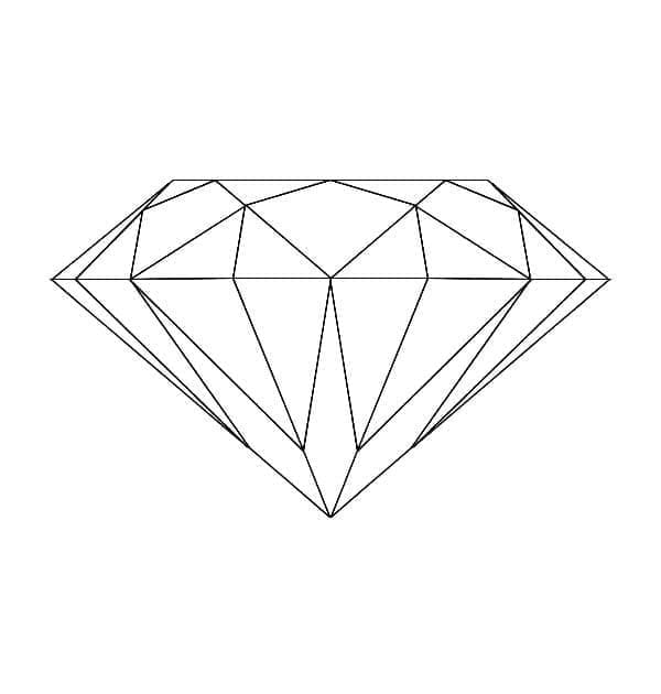 Målarbild En grundläggande diamant