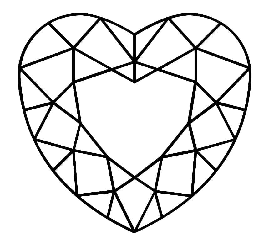 Målarbild En hjärta diamant