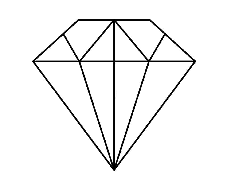 Målarbild Enkel diamant