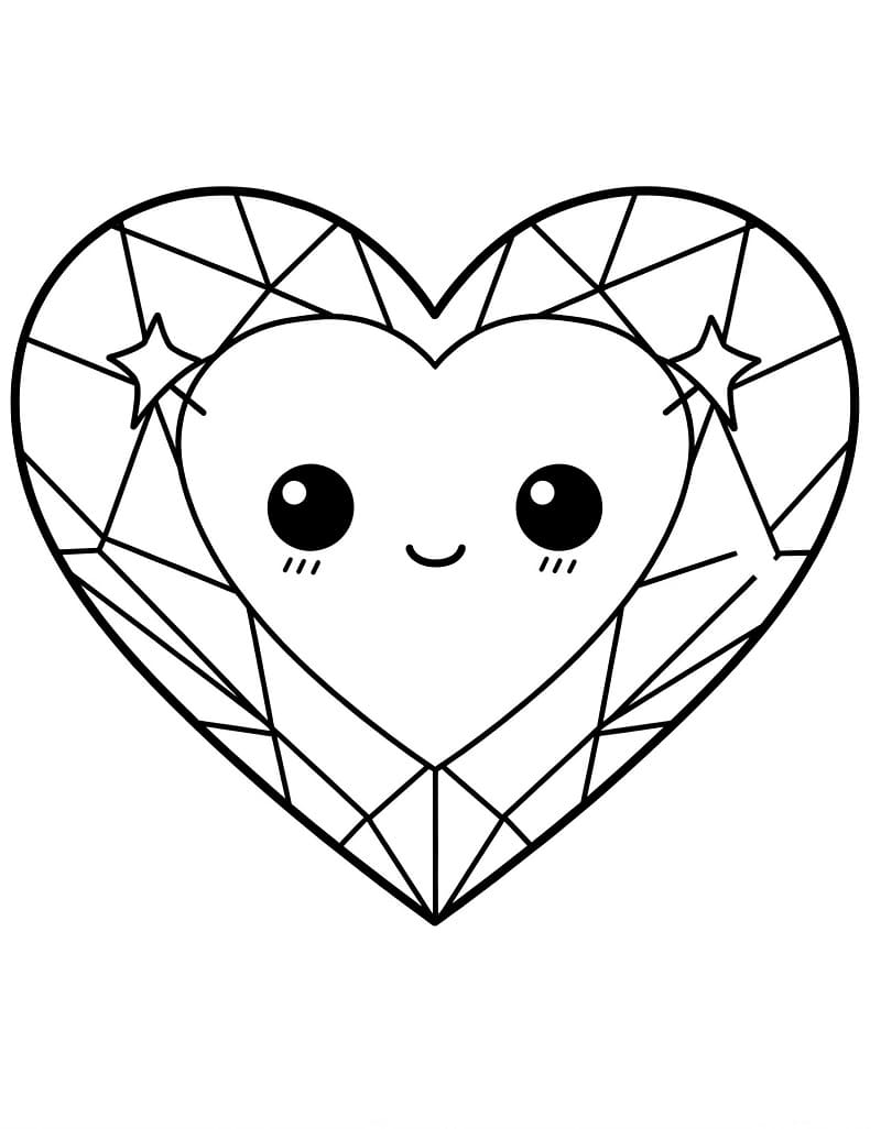 Målarbild Hjärta Diamant