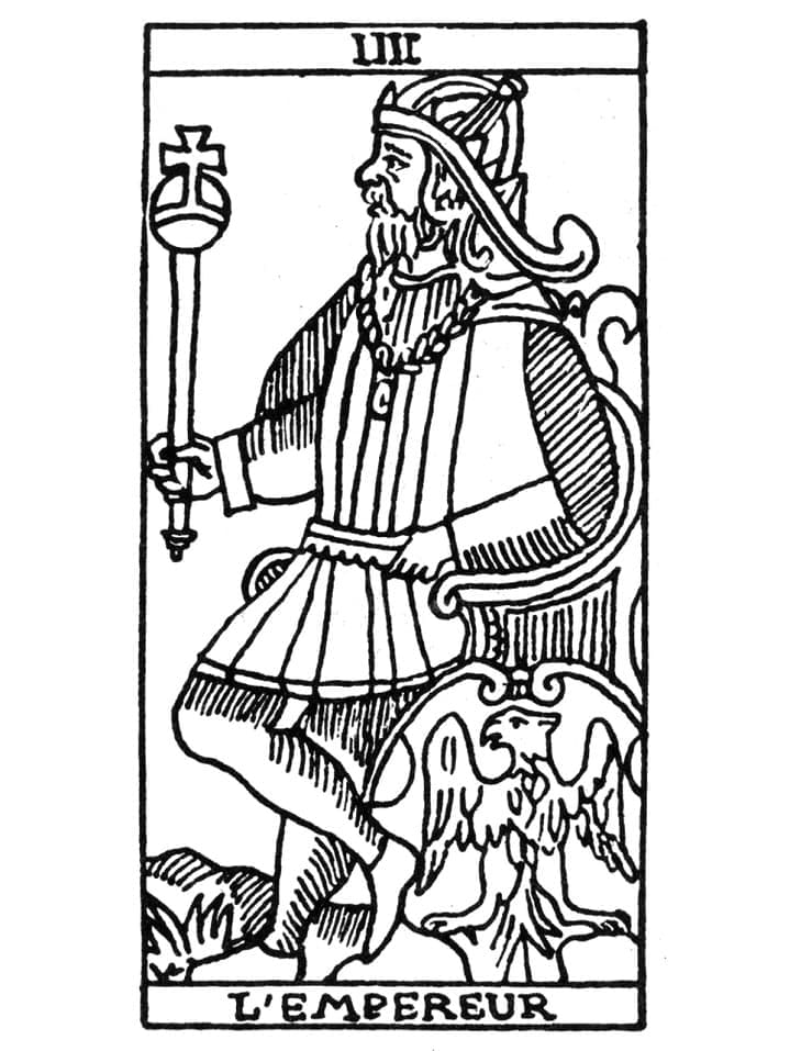 Målarbild L’Empereur Tarot