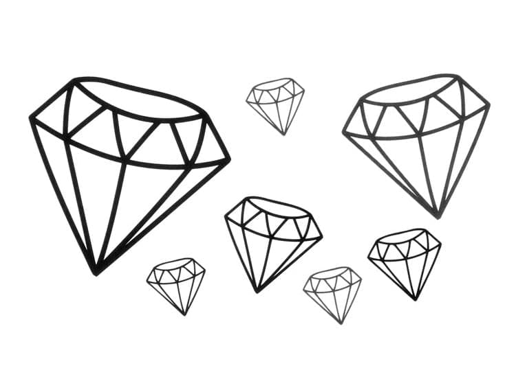 Målarbild Många diamanter