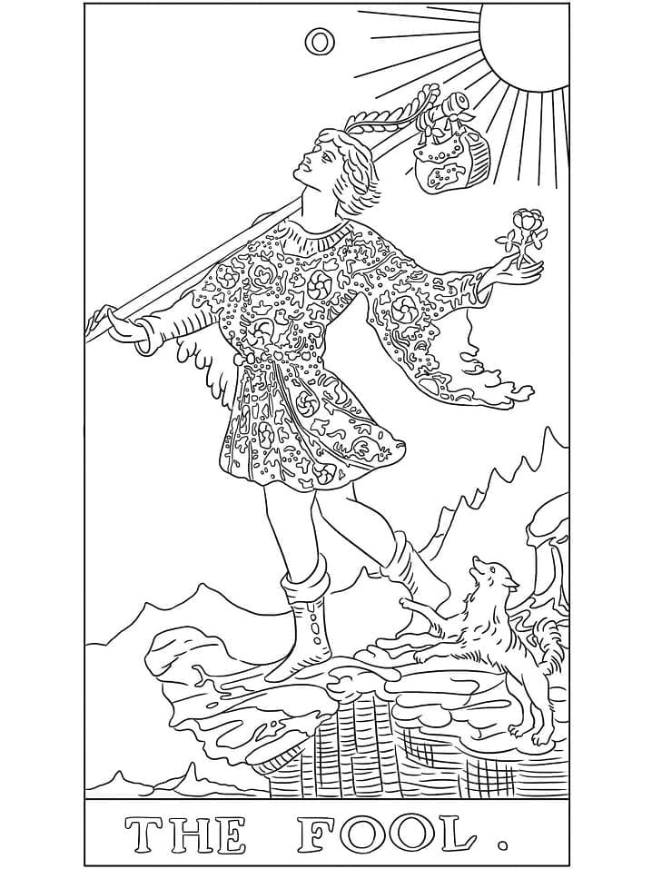 Målarbild Narren Tarotkort