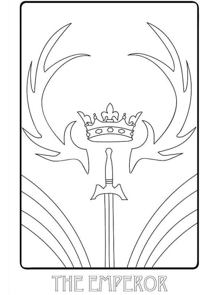 Målarbild Tarot Kejsarinnan