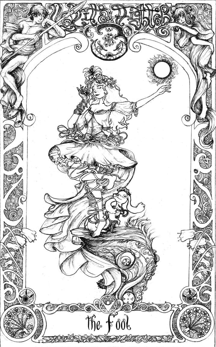 Målarbild Tarot Narren