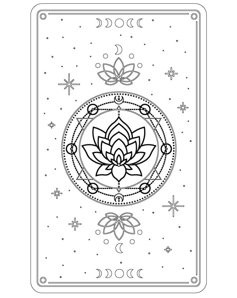 Målarbild Tarot Utskrivbar för Barn