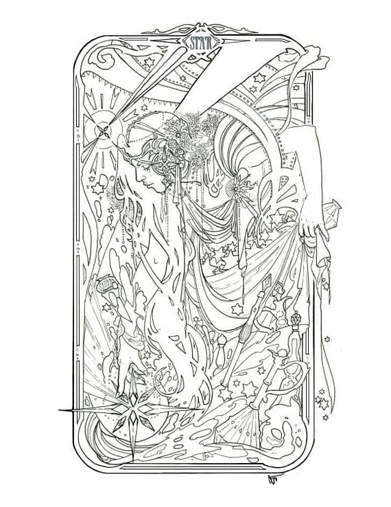 Målarbild Tarot Utskrivbar