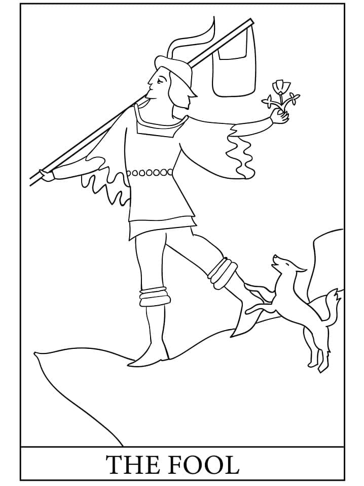 Målarbild Tarotkort Narren