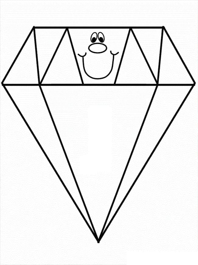 Målarbild Tecknad diamant