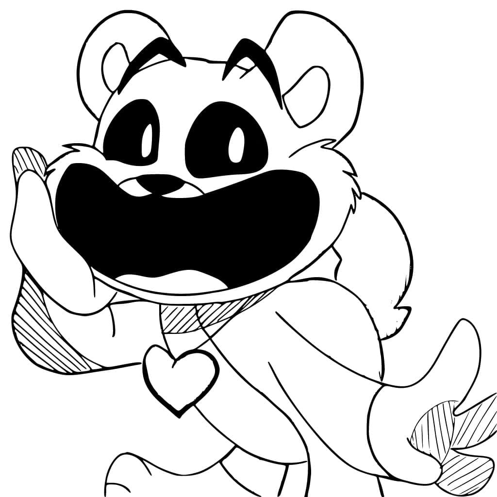 Målarbild Bobby BearHug Utskrivbar för Barn