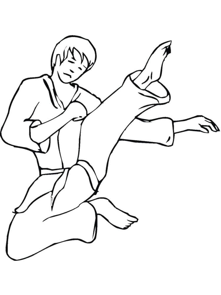 Målarbild Gratis Karate för Barn