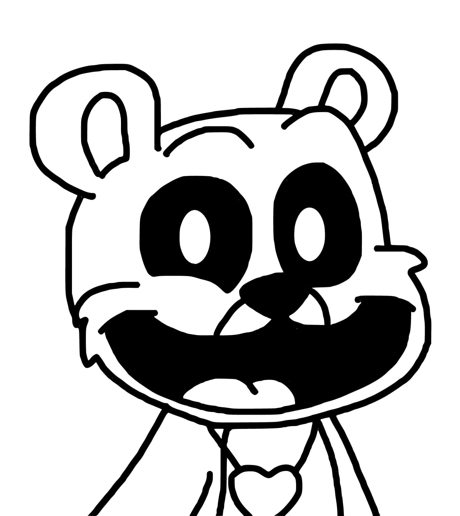 Målarbild Gratis Utskrivbar Bobby BearHug