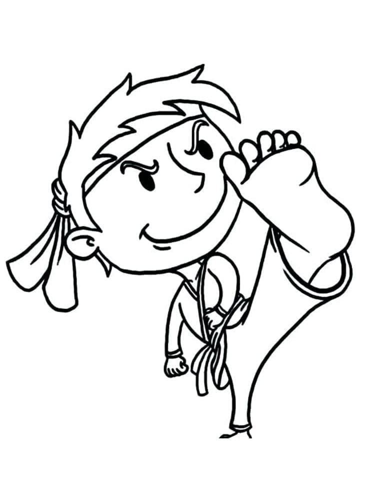 Målarbild Karate 3