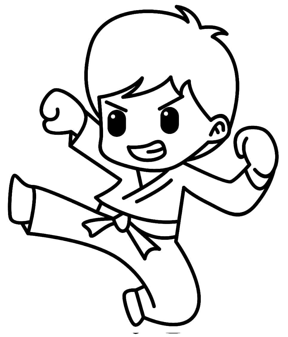 Målarbild Karate 4
