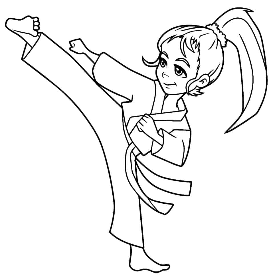 Målarbild Karate 6
