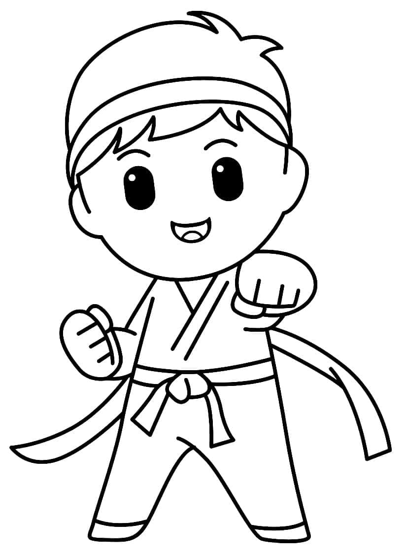 Målarbild Karate 7