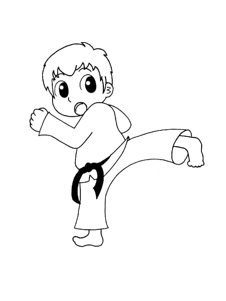 Målarbild Karate för Barn