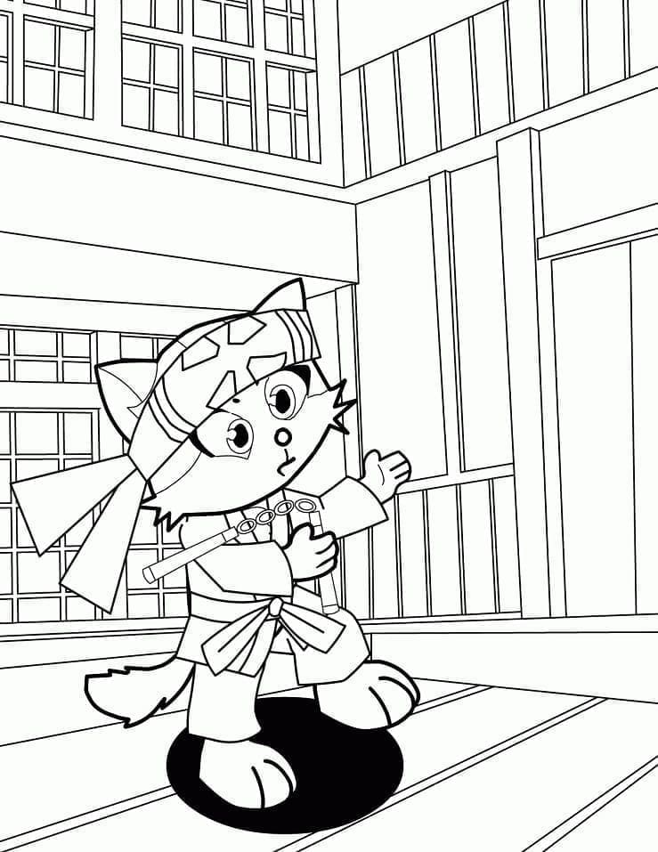 Målarbild Karate katt