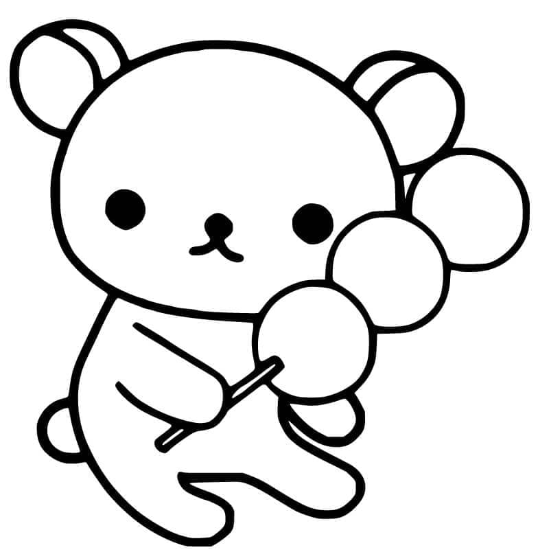 Målarbild Mycket Härlig Rilakkuma