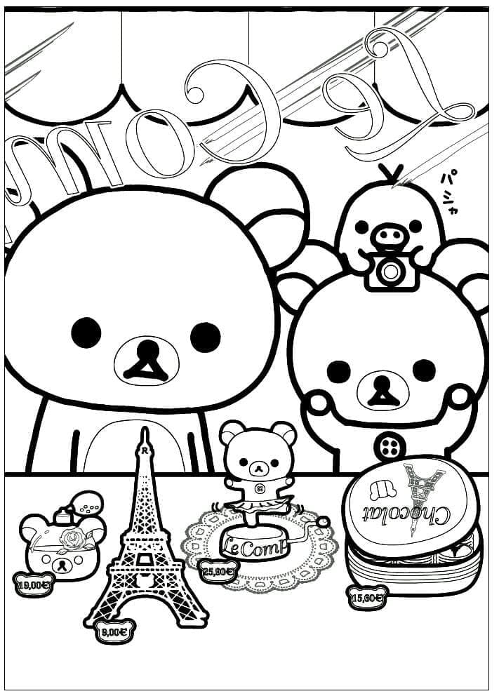 Målarbild Rilakkuma för Barn