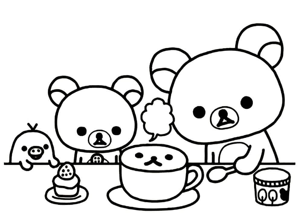 Målarbild Rilakkuma med Vänner
