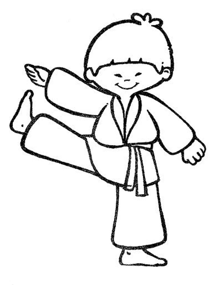Målarbild Utskrivbar Karate