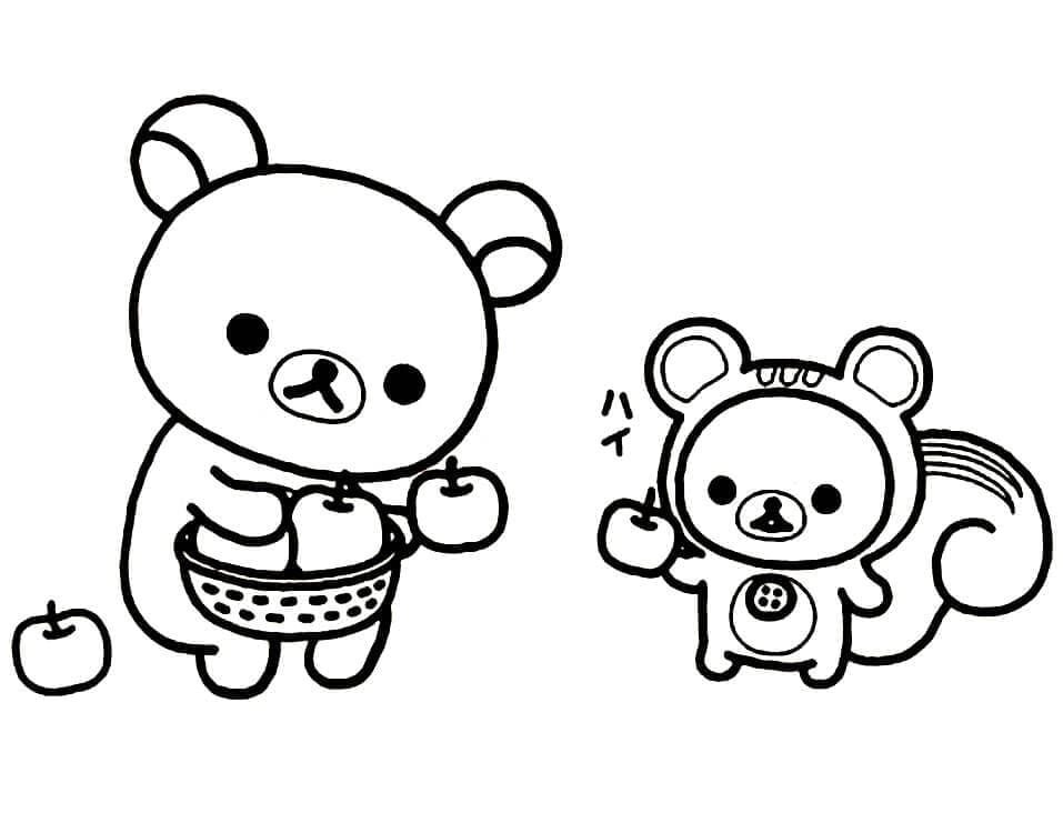 Målarbild Utskrivbar Rilakkuma för Barn