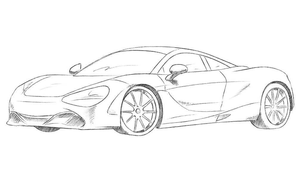 Målarbild McLaren Utskrivbar