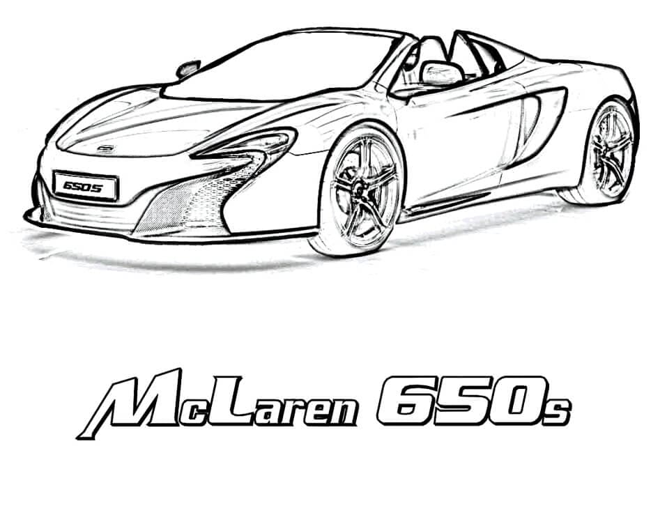 Målarbild McLaren-bil 650S