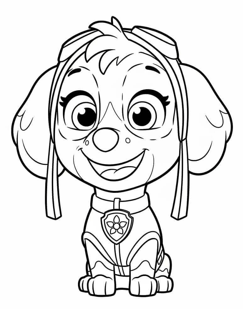 Målarbild Skye Paw Patrol Gratis