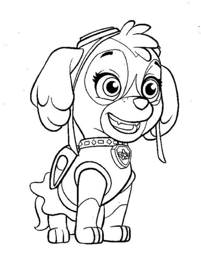 Målarbild Utskrivbar Skye Paw Patrol
