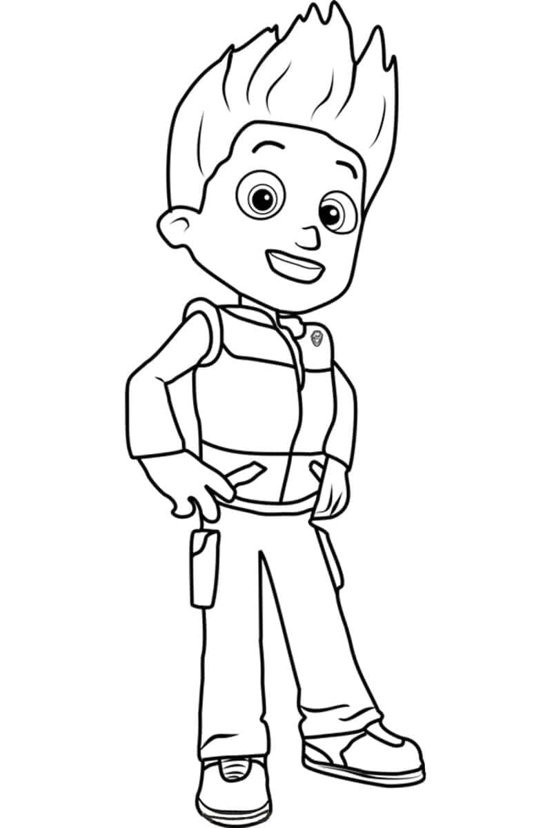 Målarbild Vänlig Ryder Paw Patrol