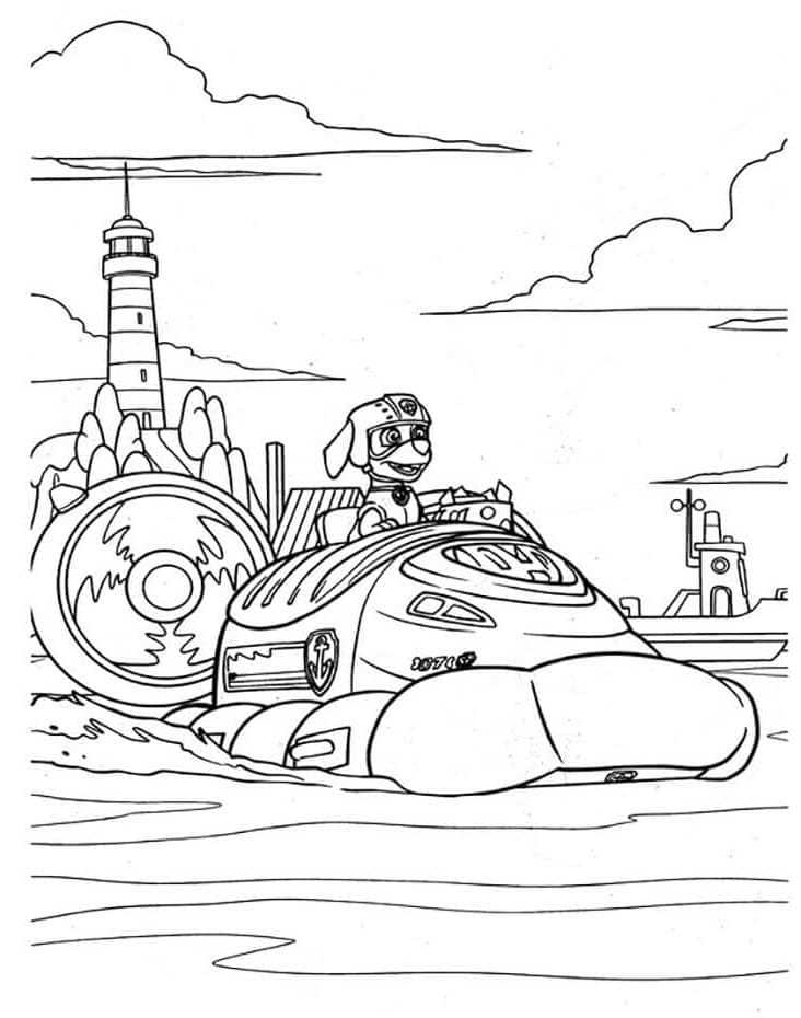Målarbild Zuma Paw Patrol Gratis Utskrivbar