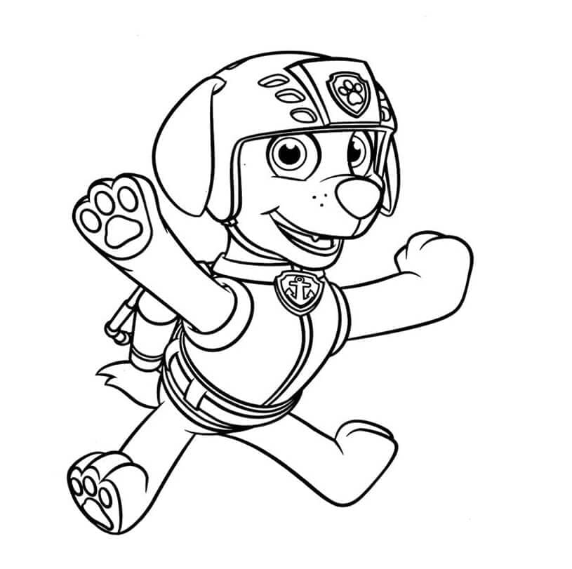Målarbild Zuma Paw Patrol Utskrivbar för Barn