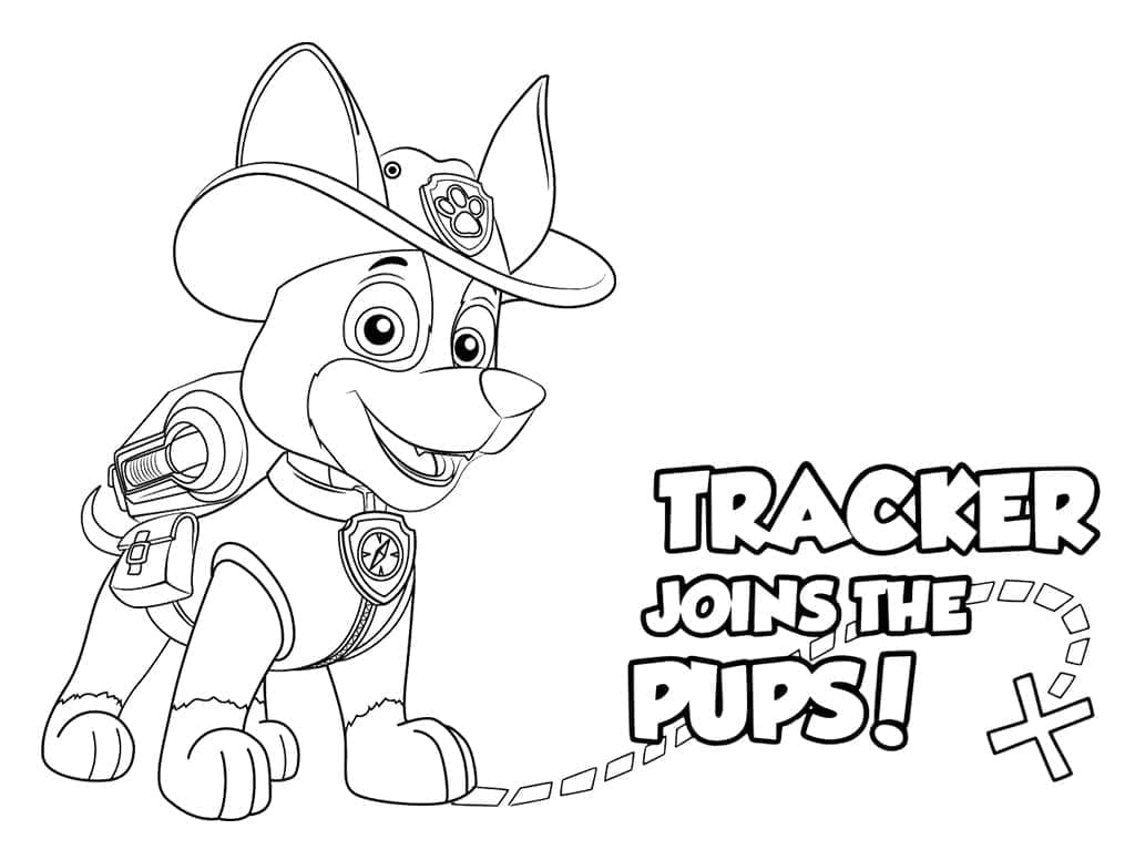 Målarbild Bedårande Tracker Paw Patrol