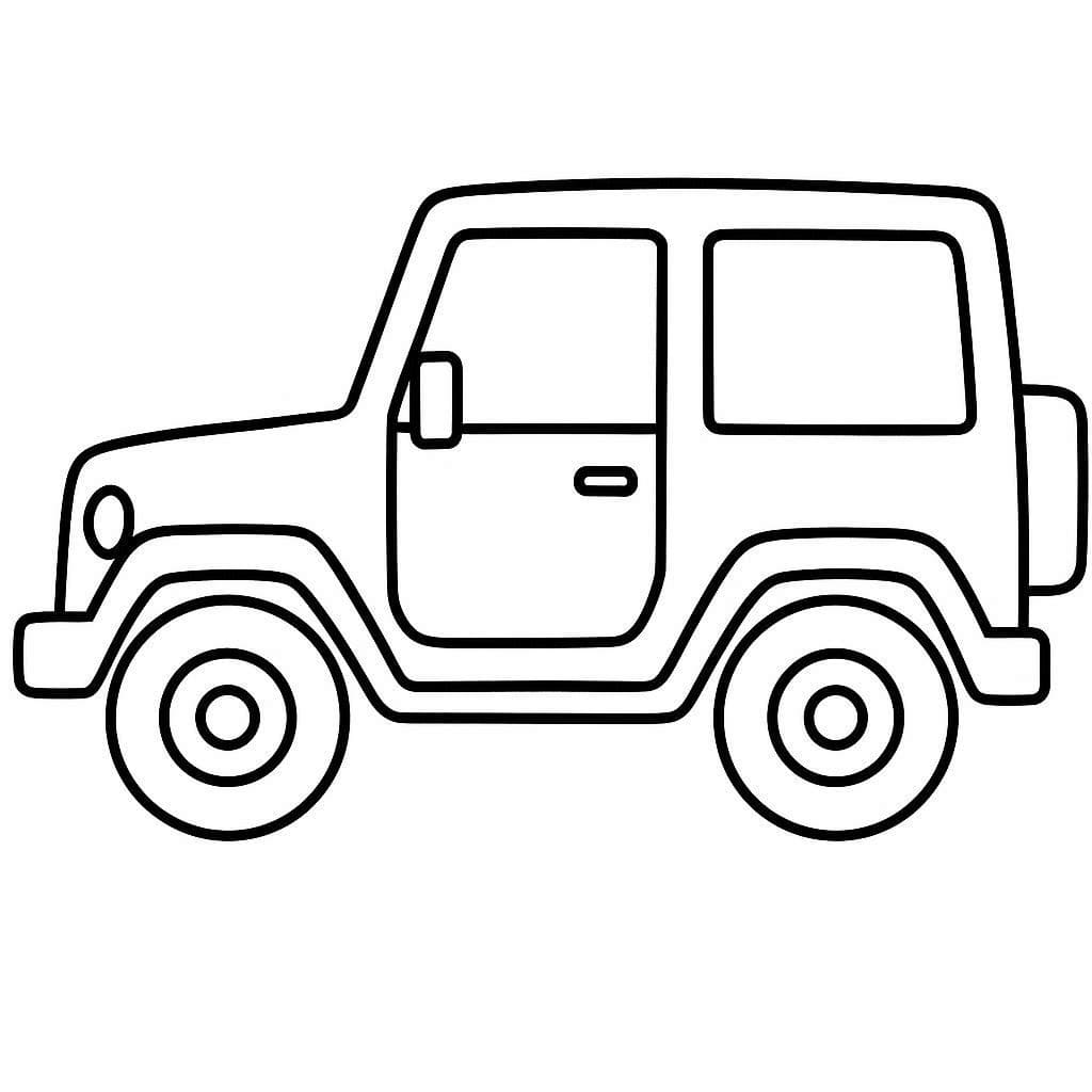 Målarbild En Enkel Jeep