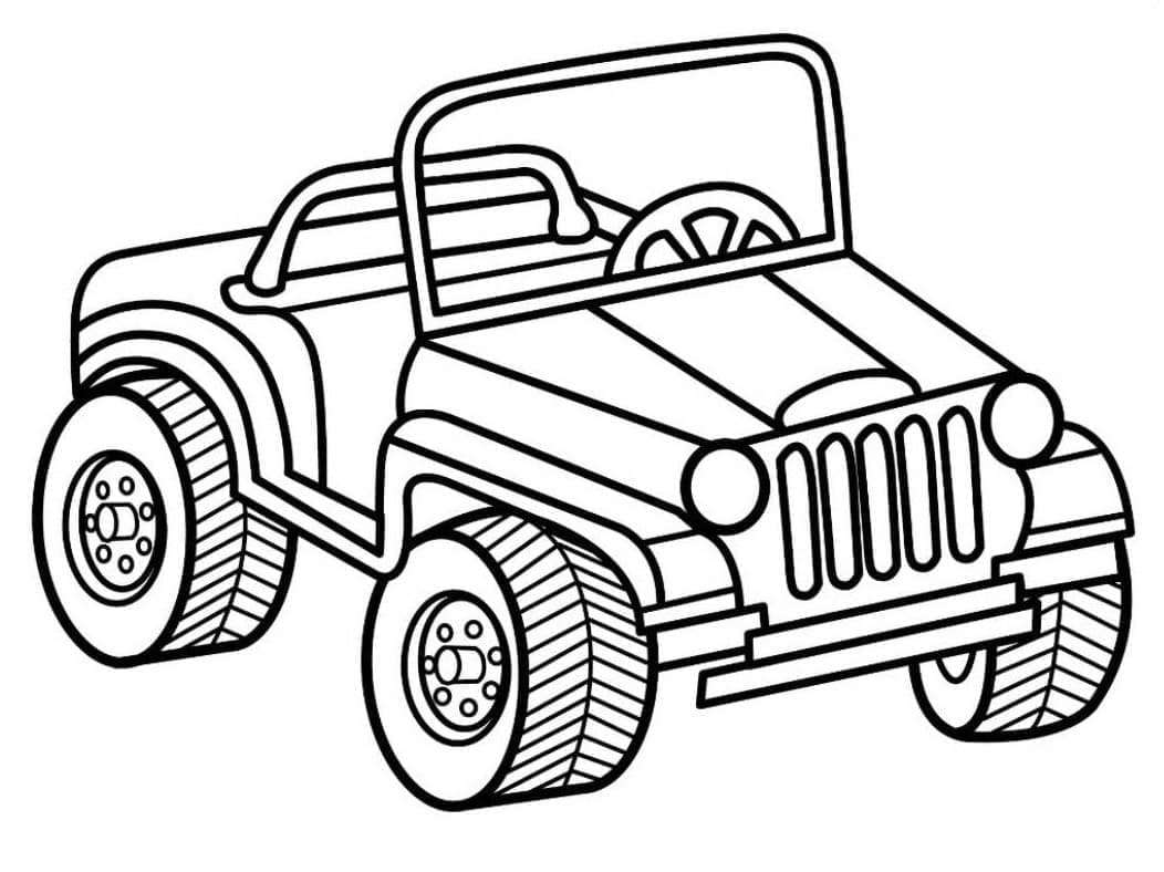 Målarbild En Fin Jeep