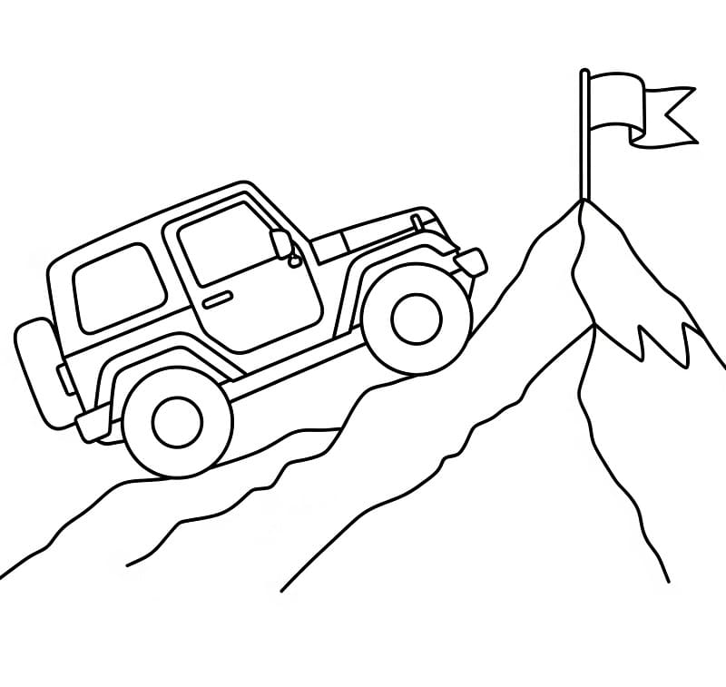 Målarbild Enkel Jeep