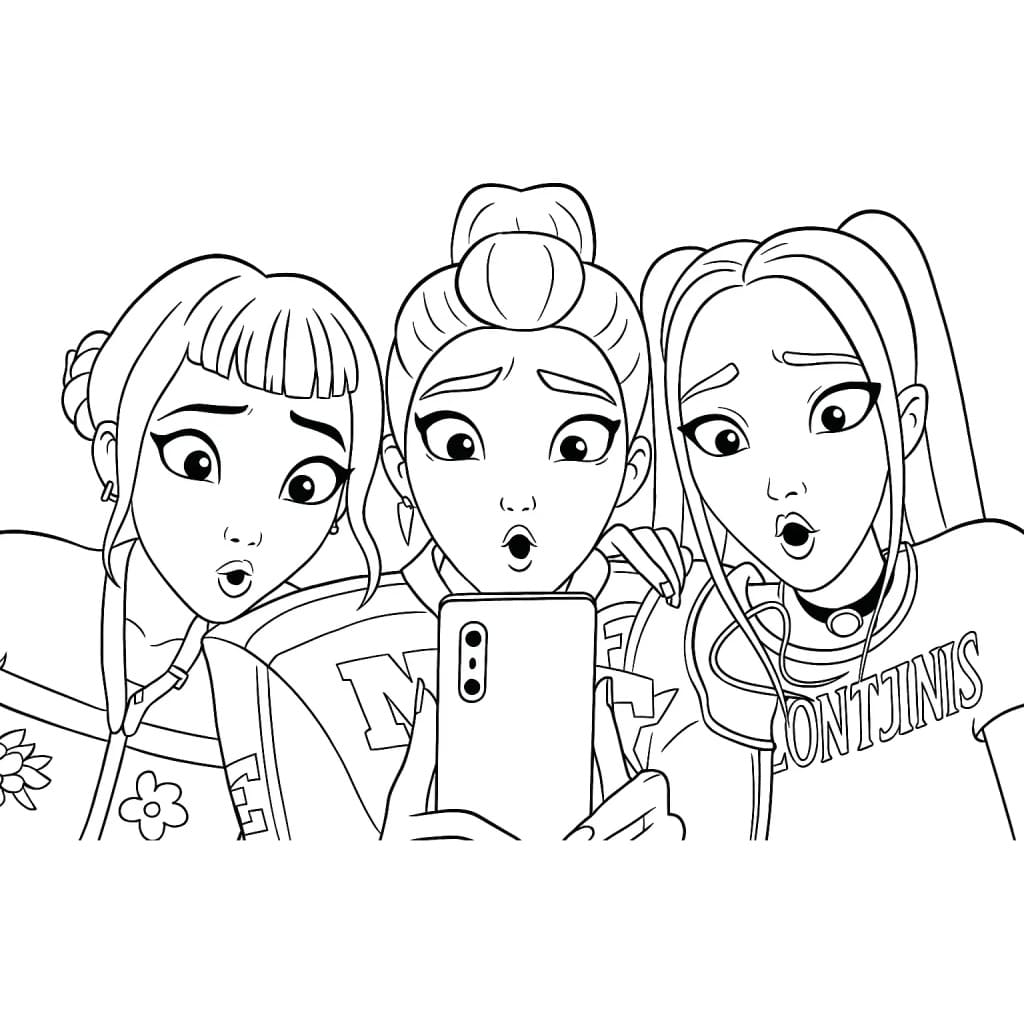 Målarbild Flickor från KPop Demon Hunters