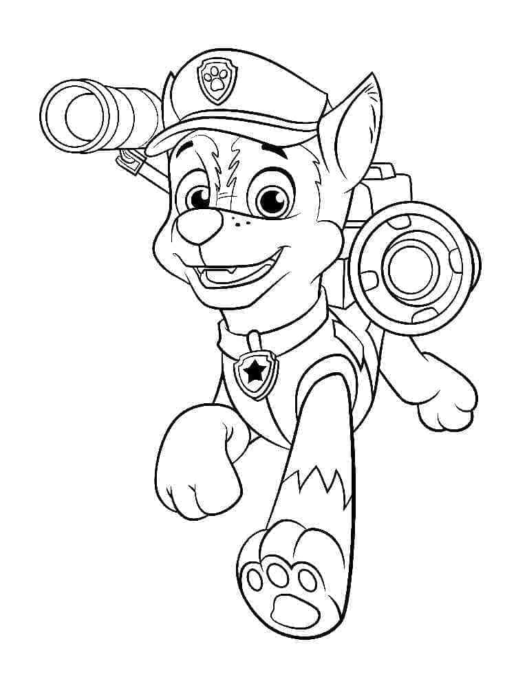 Målarbild Glad Chase Paw Patrol