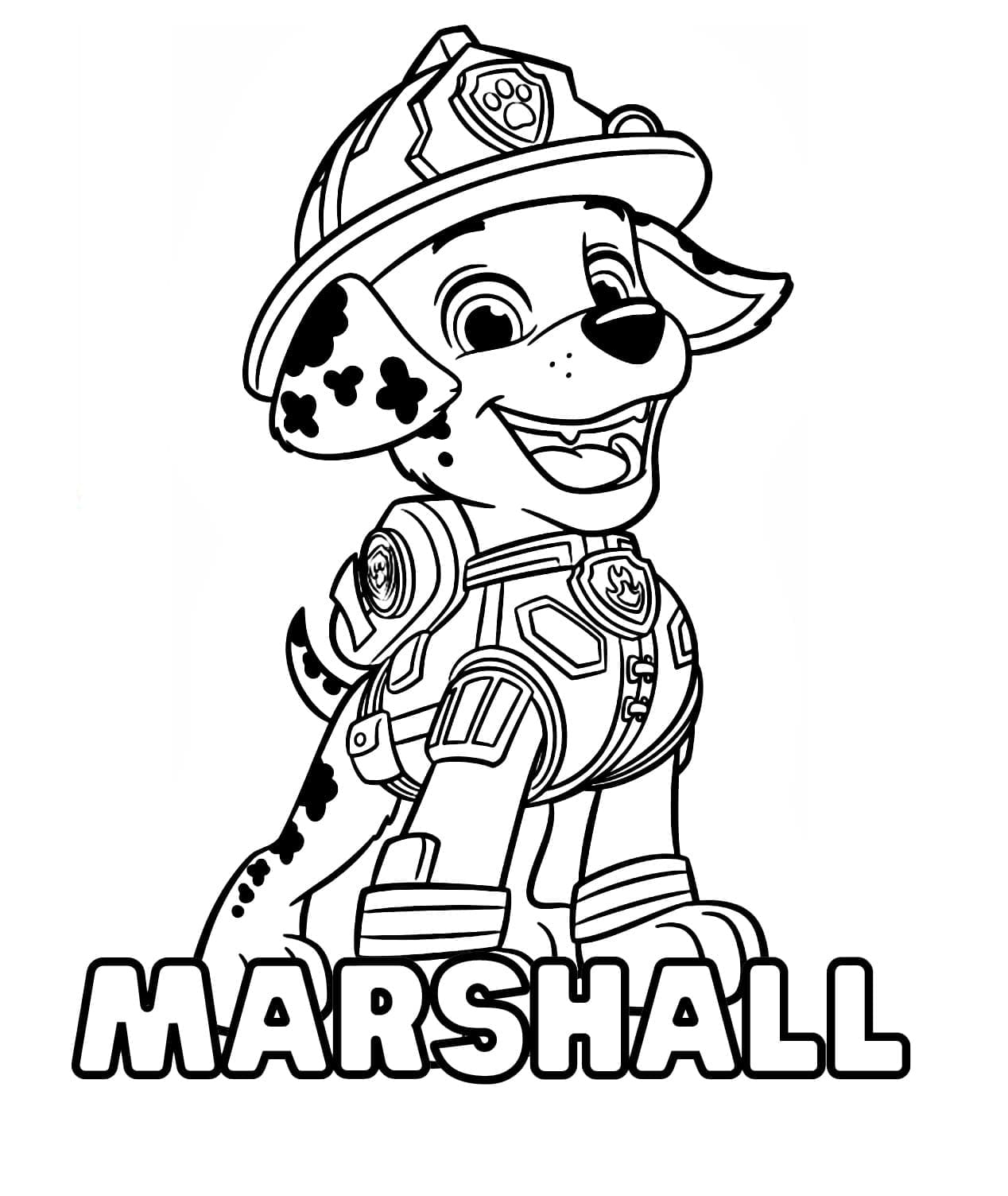 Målarbild Glad Marshall Paw Patrol