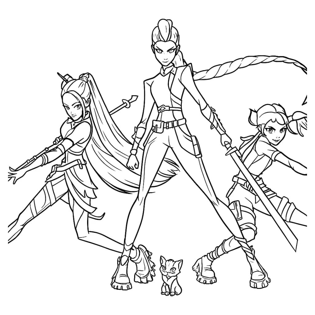 Målarbild Gratis KPop Demon Hunters