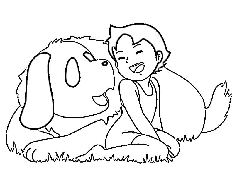 Målarbild Heidi och Hund