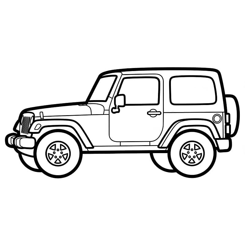 Målarbild Jeep Gratis Utskrivbar