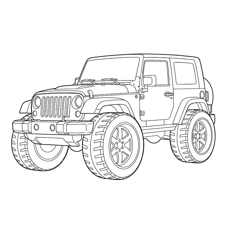 Målarbild Jeep för Barn